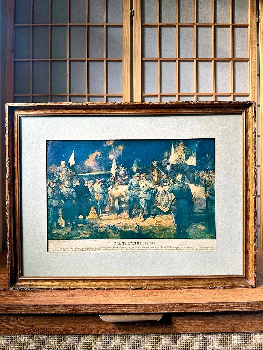 Vintage WWI “Under the White Flag” E.R. Schoonover Framed Print
